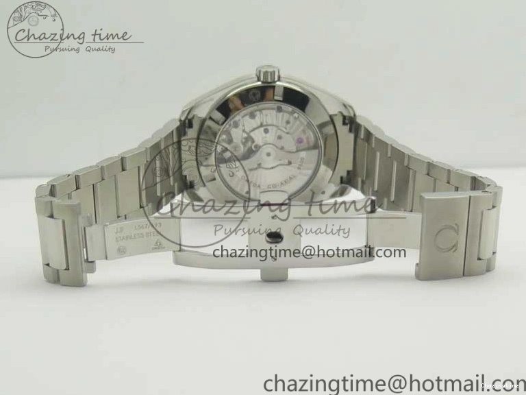 0129 FlexibleFit Aqua Terra 150M SS VSF 1:1 Best Edition Black Wave Textured Dial RG Hand on SS Bracelet A8500 Super Clone 8032